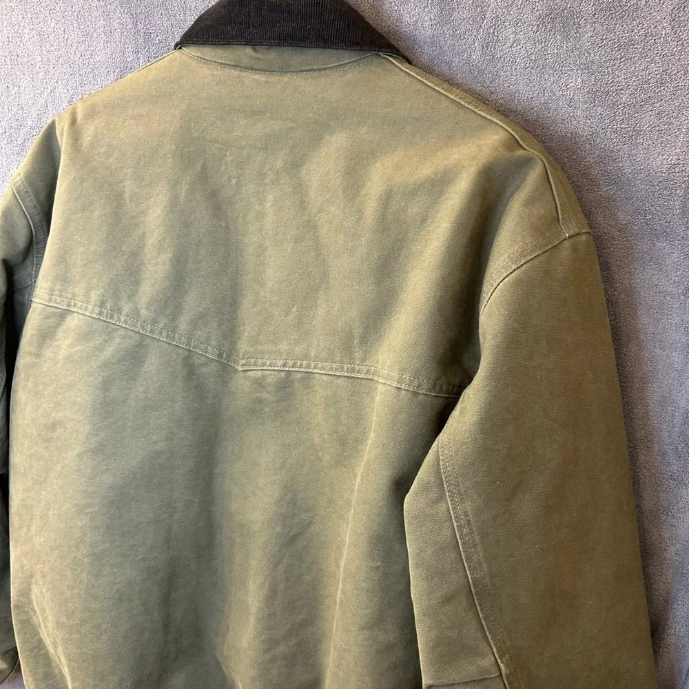 Carhartt Santa Fe Jacket J14 LOV Mens XL Olive Green Duck Canvas Quilted